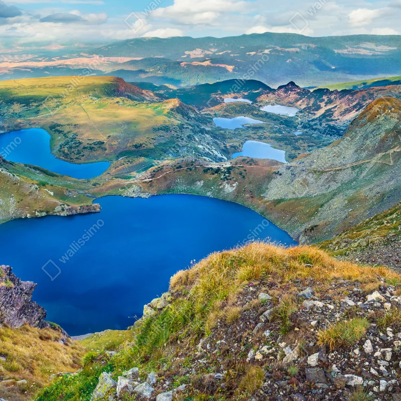 Fototapete alpine blaue seen panorama Fototapete alpine blaue seen panorama
