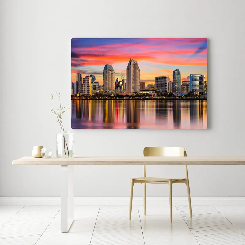 Leinwandbild San Diego skyline bei sonnenuntergang Leinwandbild San Diego skyline bei sonnenuntergang