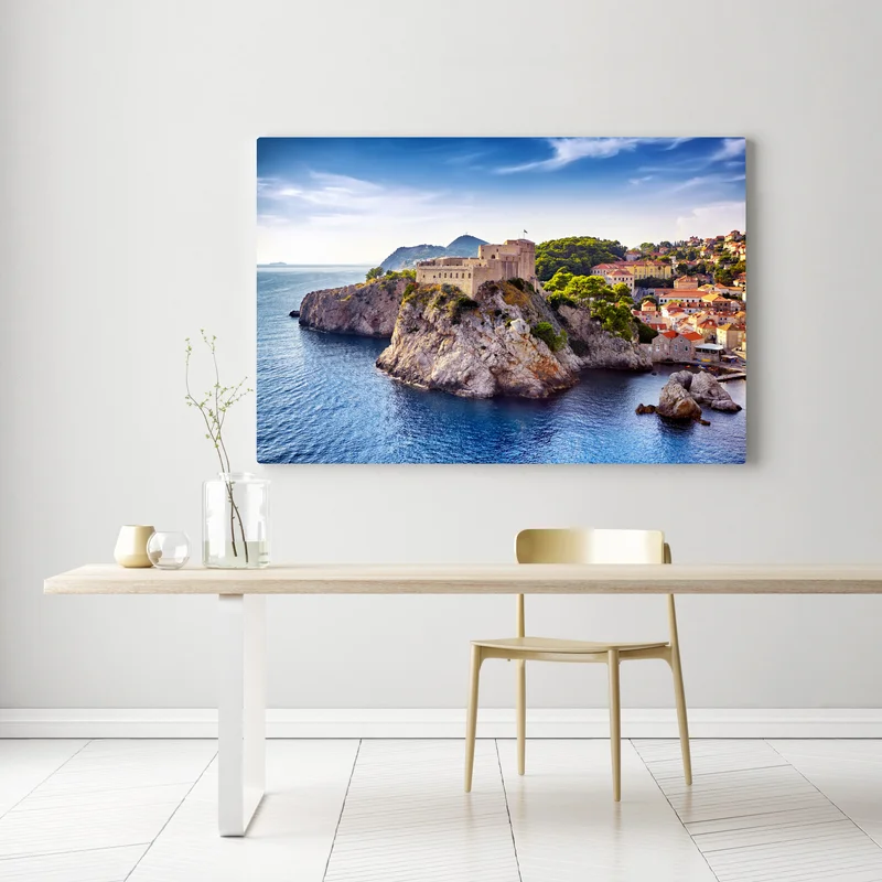 Leinwandbild Dubrovnik küstenfestung auf felsigen klippen Leinwandbild Dubrovnik küstenfestung auf felsigen klippen