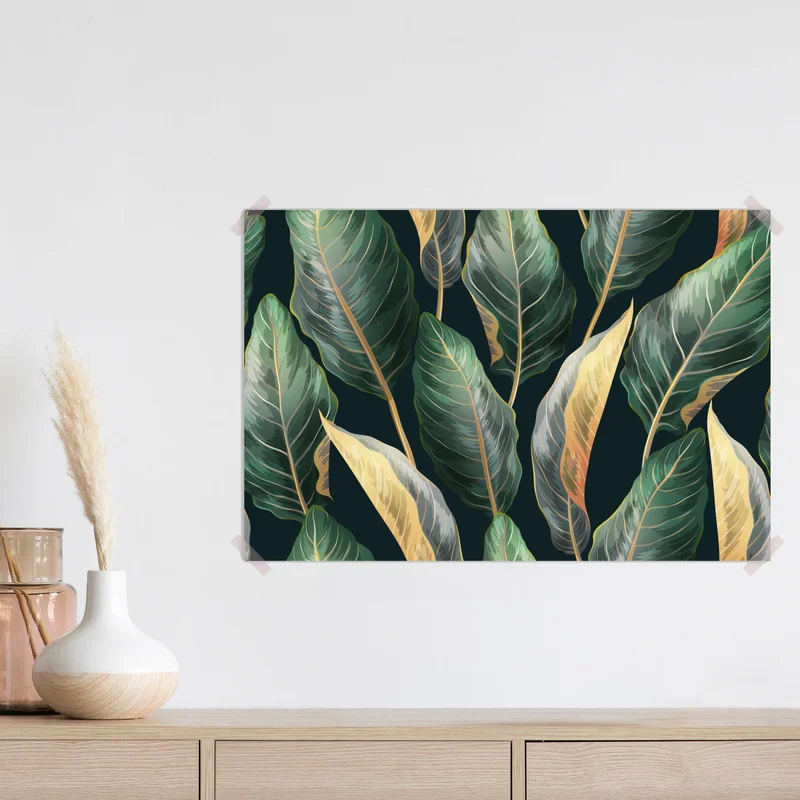 Poster vintage tropisches blättermuster Poster vintage tropisches blättermuster