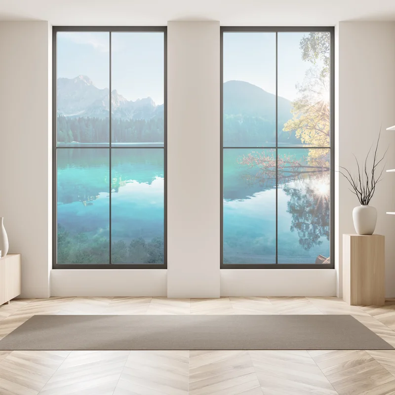 Fensteraufkleber sonniger Fusine see, Julische Alpen