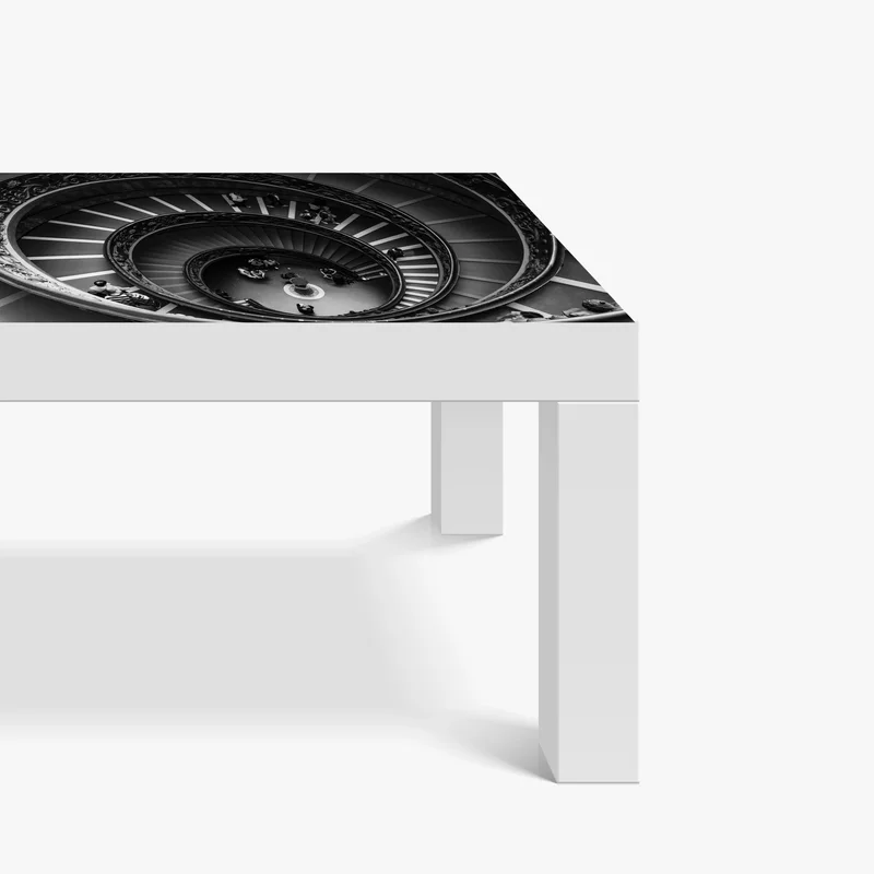 Tischaufkleber und Schreibtischaufkleber dramatische spiraltreppe in monochrom Tischaufkleber und Schreibtischaufkleber dramatische spiraltreppe in monochrom