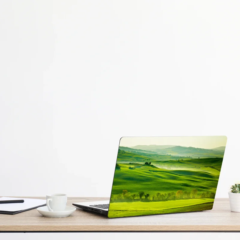 Laptop-Aufkleber sonnige sanft hügelnde landschaft der Toskana Laptop-Aufkleber sonnige sanft hügelnde landschaft der Toskana