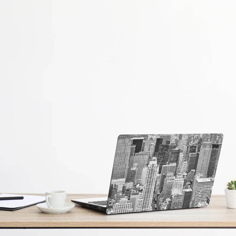 Naklejka na laptopa panorama Nowego Jorku w monochromie