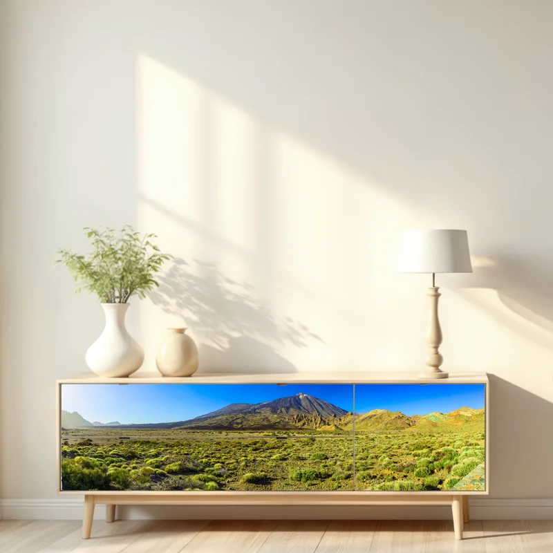 Repositionierbarer Aufkleber panorama Teide auf Teneriffa