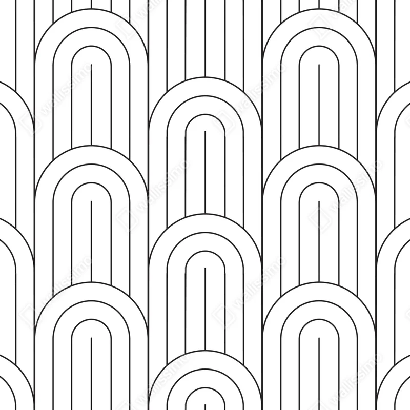 Poster monochromes bogenmuster Poster monochromes bogenmuster