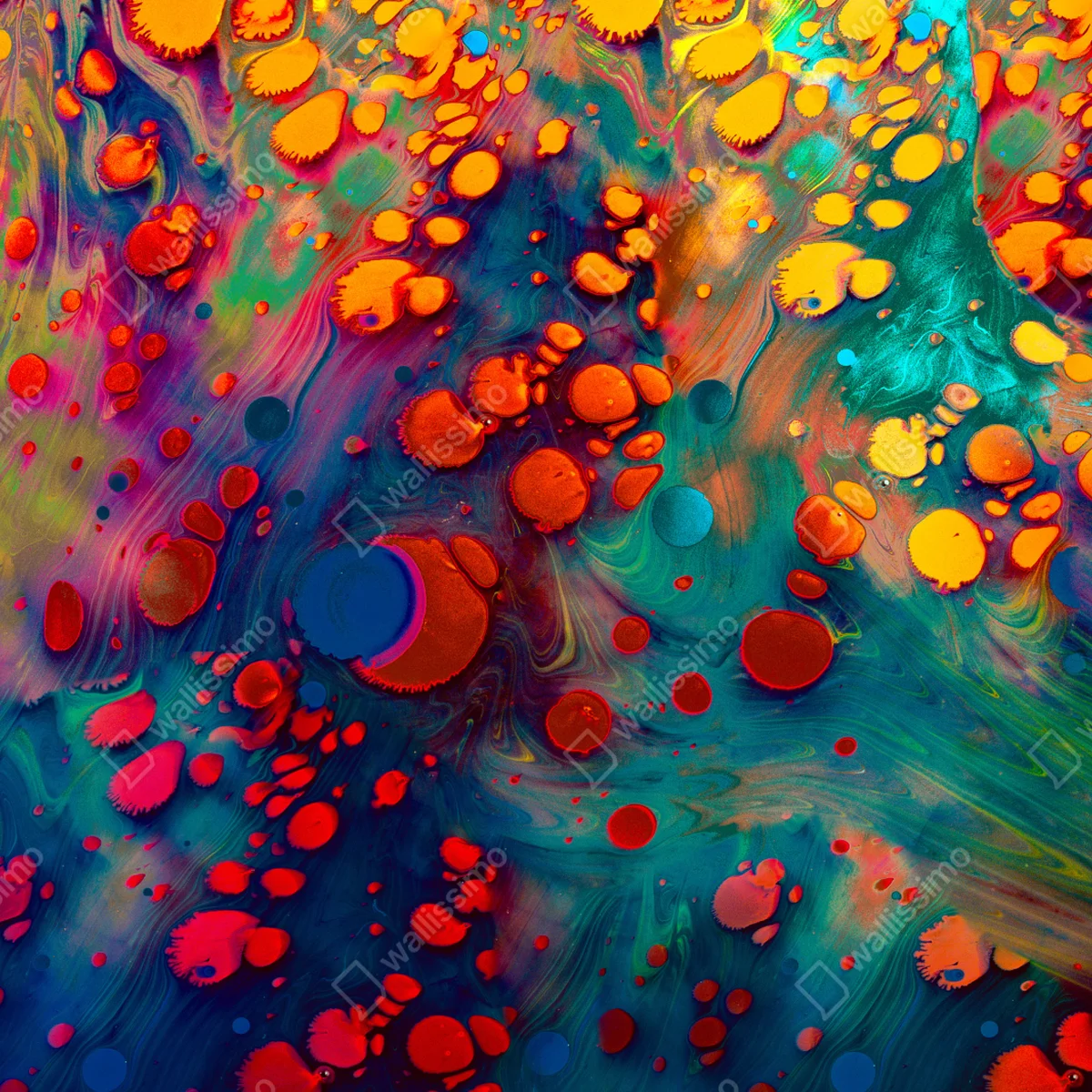 Poster lebendige türkis-orange marmorierte kunst Poster lebendige türkis-orange marmorierte kunst