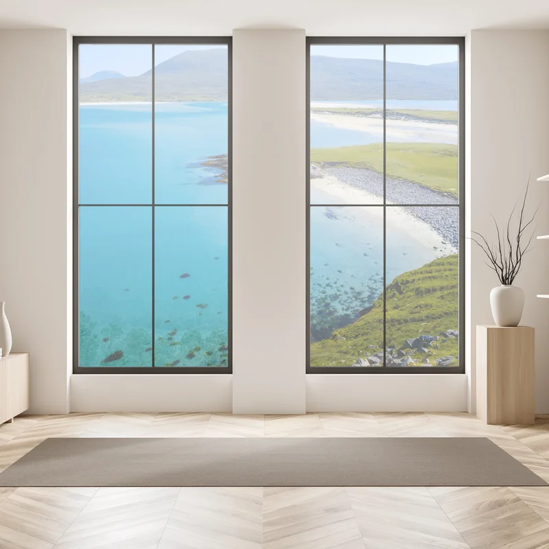 Fensteraufkleber ruhige türkisfarbene strandlandschaft