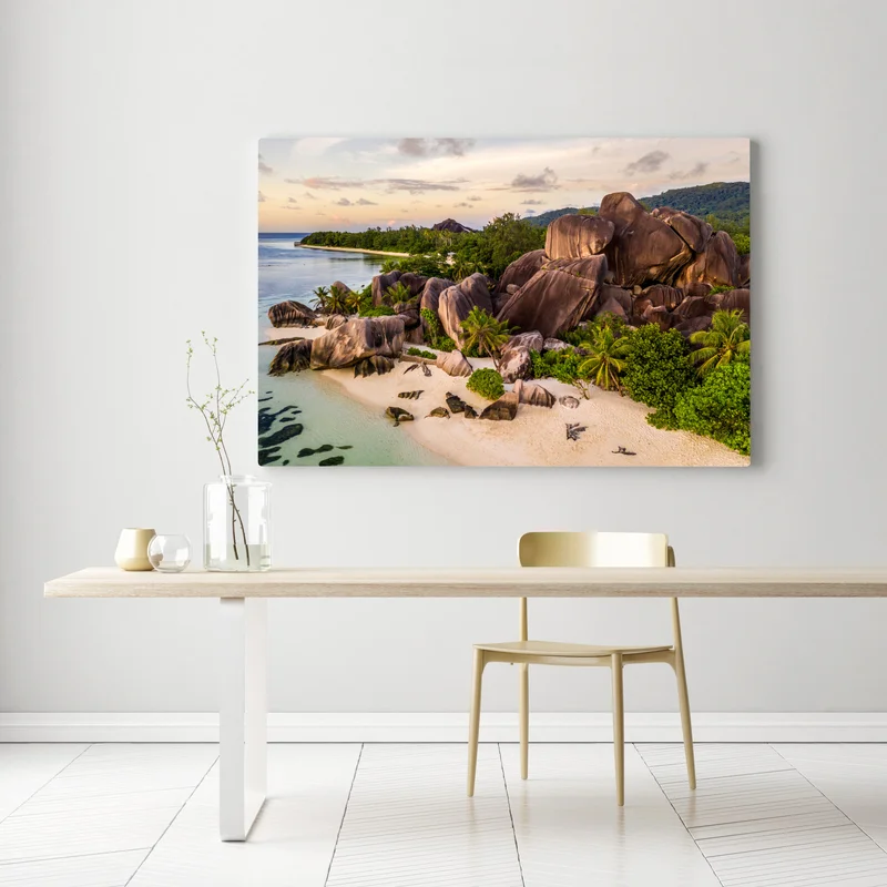 Leinwandbild Anse d'Argent tropischer granitstrand Leinwandbild Anse d'Argent tropischer granitstrand