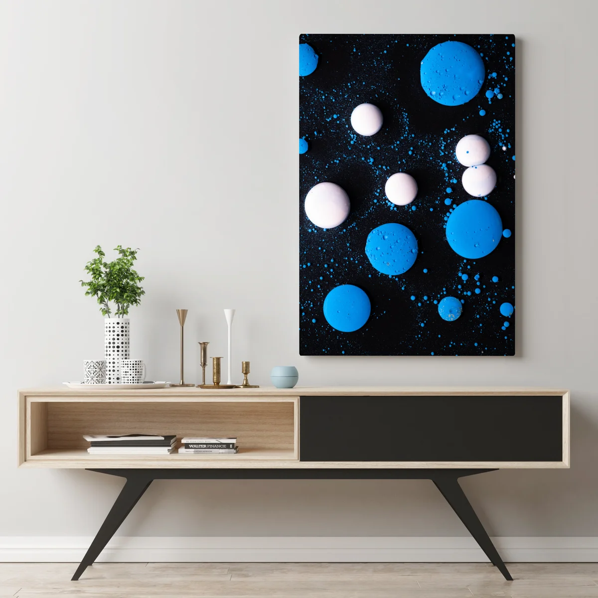 Leinwandbild blaues marmor flüssigmuster Leinwandbild blaues marmor flüssigmuster