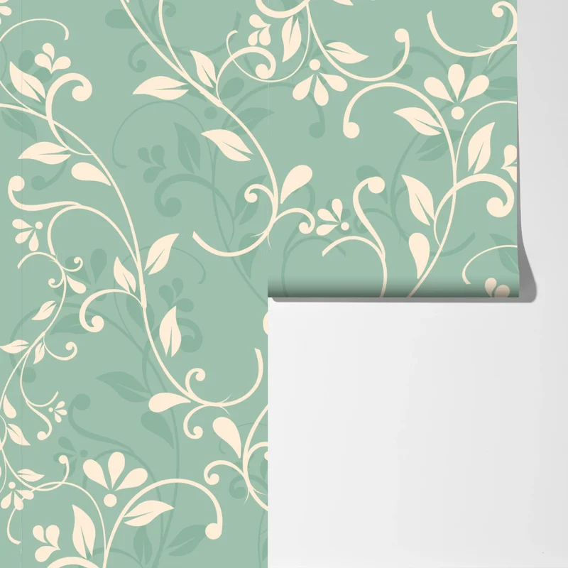 Fototapeta miętowy kwiatowy wzór w stylu vintage Fototapeta miętowy kwiatowy wzór w stylu vintage