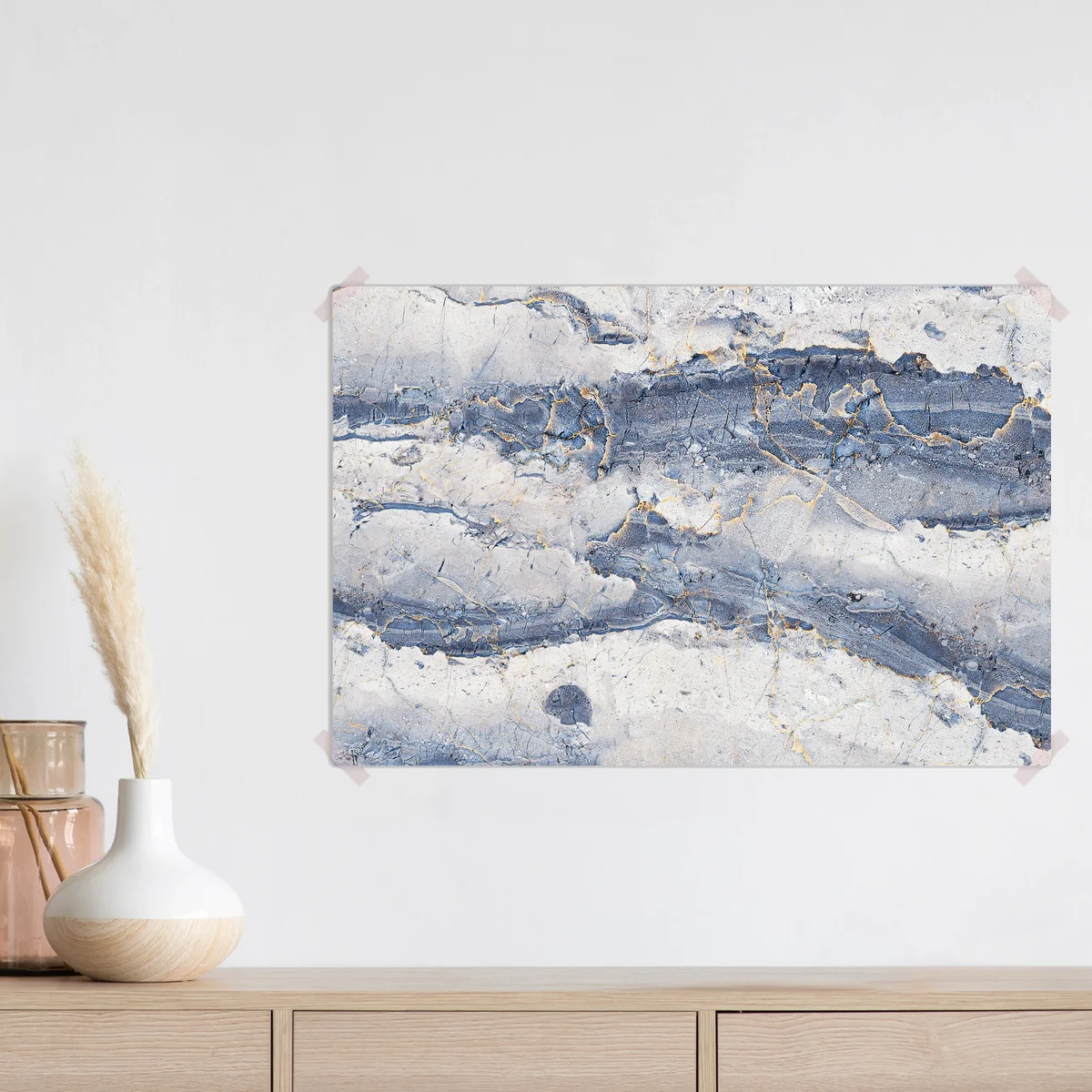 Poster blauer marmor mit goldenen adern Poster blauer marmor mit goldenen adern