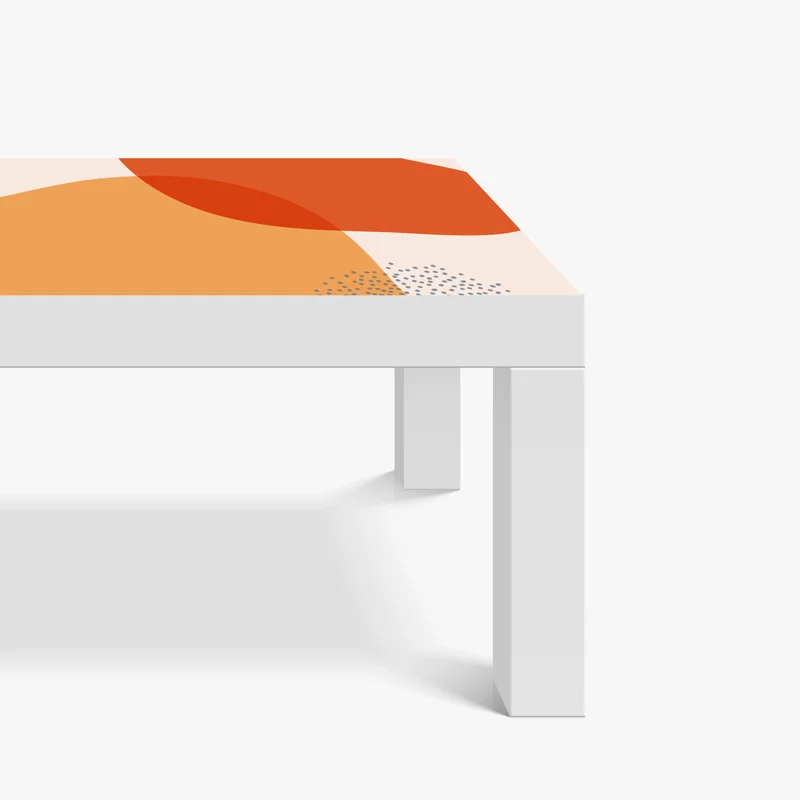 Tischaufkleber und Schreibtischaufkleber warme abstrakte formen