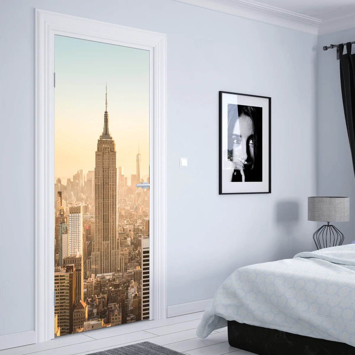 Türaufkleber New York skyline im goldenen licht Türaufkleber New York skyline im goldenen licht