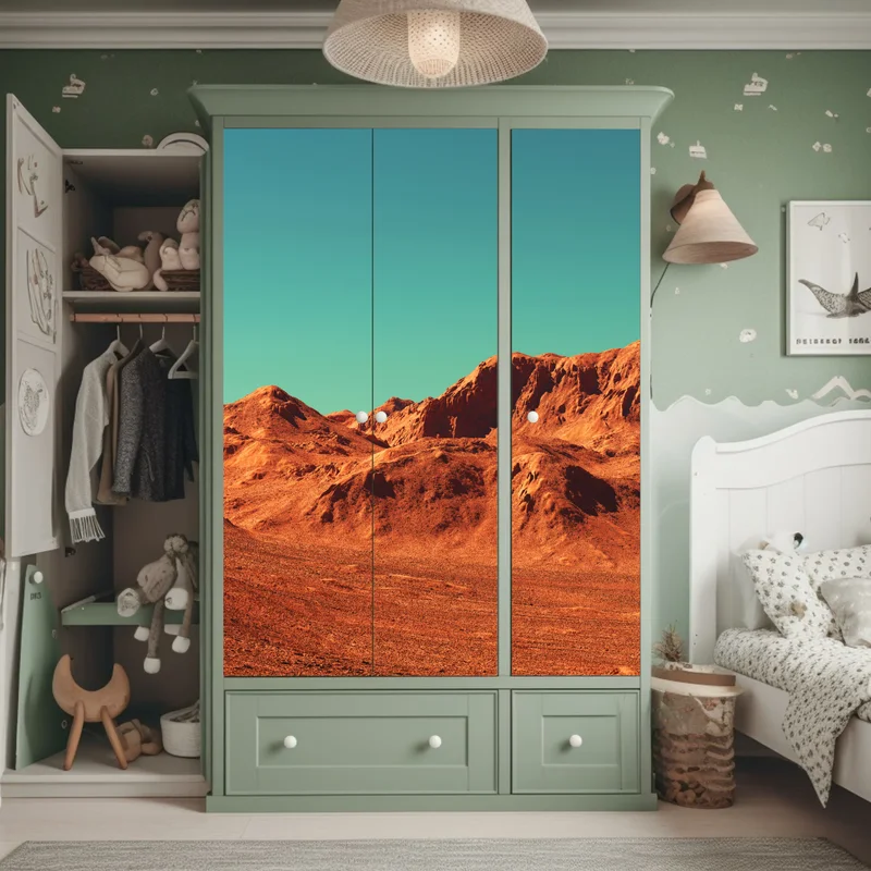 Schrankaufkleber marslandschaft — planetarische szene