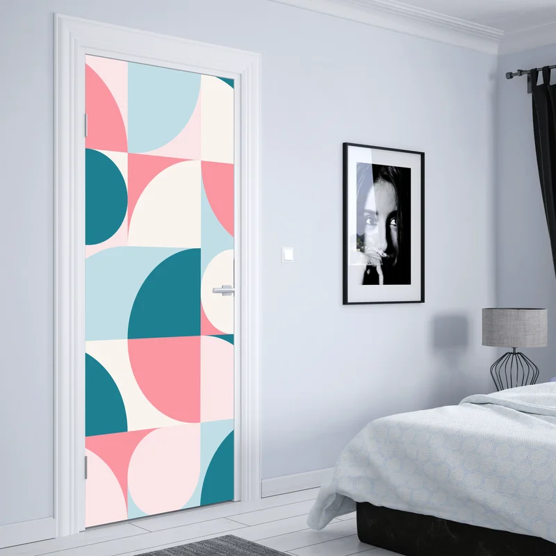 Türaufkleber pastell geometrische mosaik Türaufkleber pastell geometrische mosaik