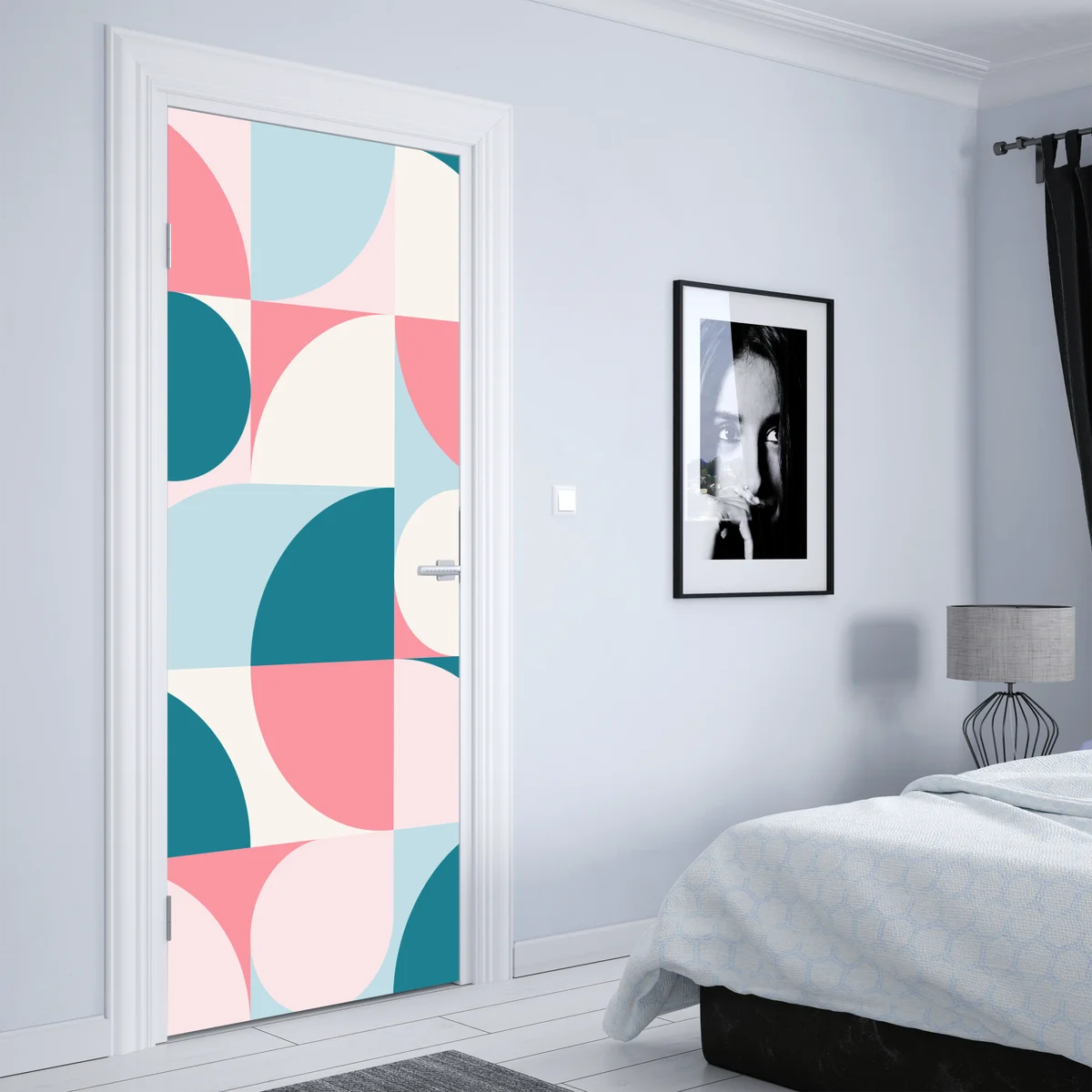 Türaufkleber pastell geometrische mosaik Türaufkleber pastell geometrische mosaik