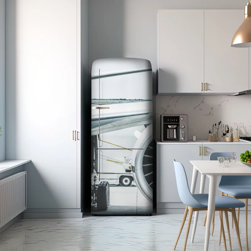 Kühlschrankaufkleber nahaufnahme triebwerk am terminal Kühlschrankaufkleber nahaufnahme triebwerk am terminal