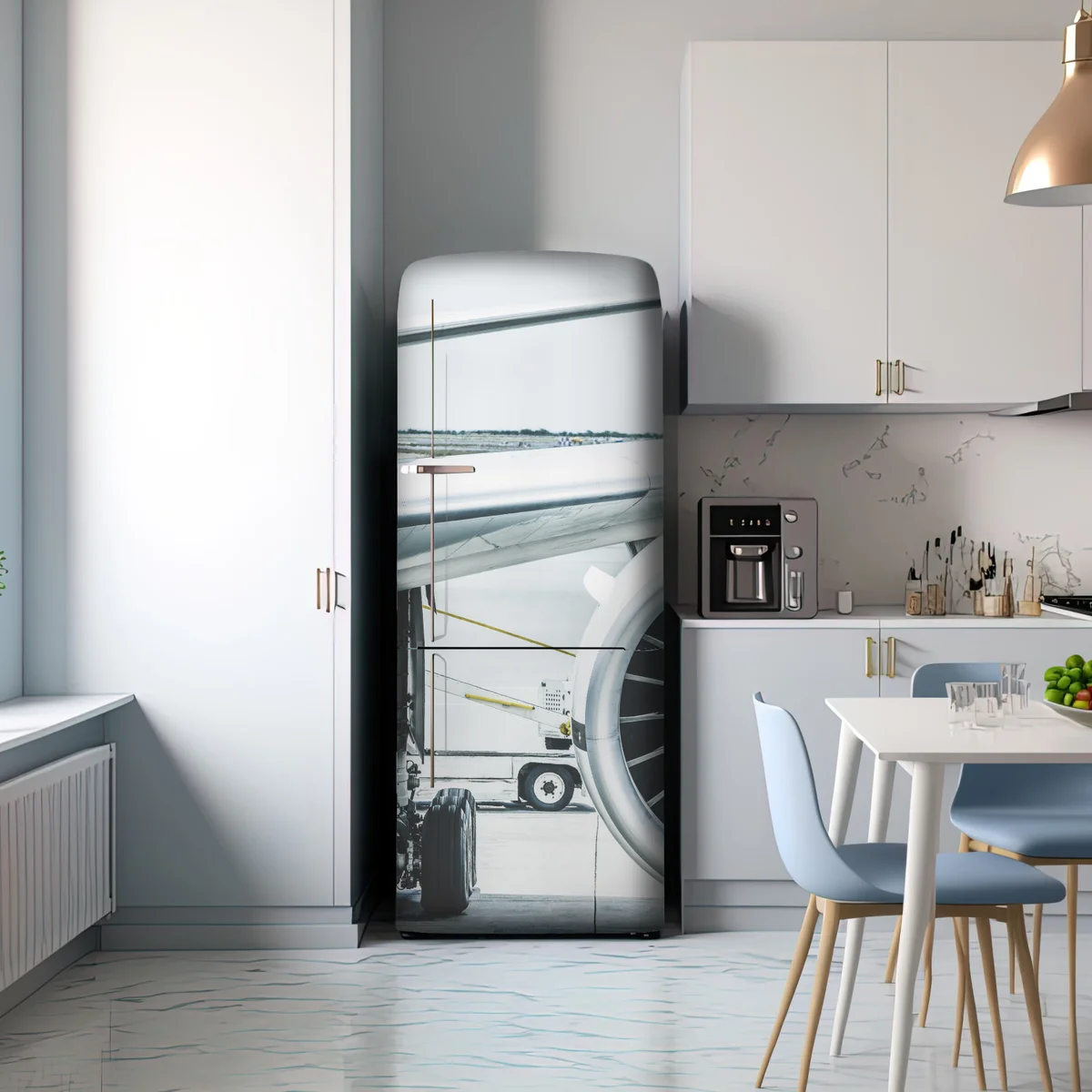 Kühlschrankaufkleber nahaufnahme triebwerk am terminal Kühlschrankaufkleber nahaufnahme triebwerk am terminal