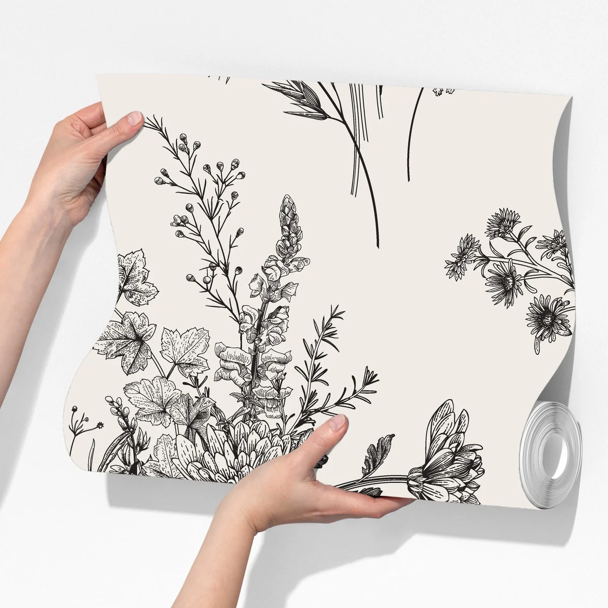 Fototapete klassisches schwarzweißes blumenmuster Fototapete klassisches schwarzweißes blumenmuster