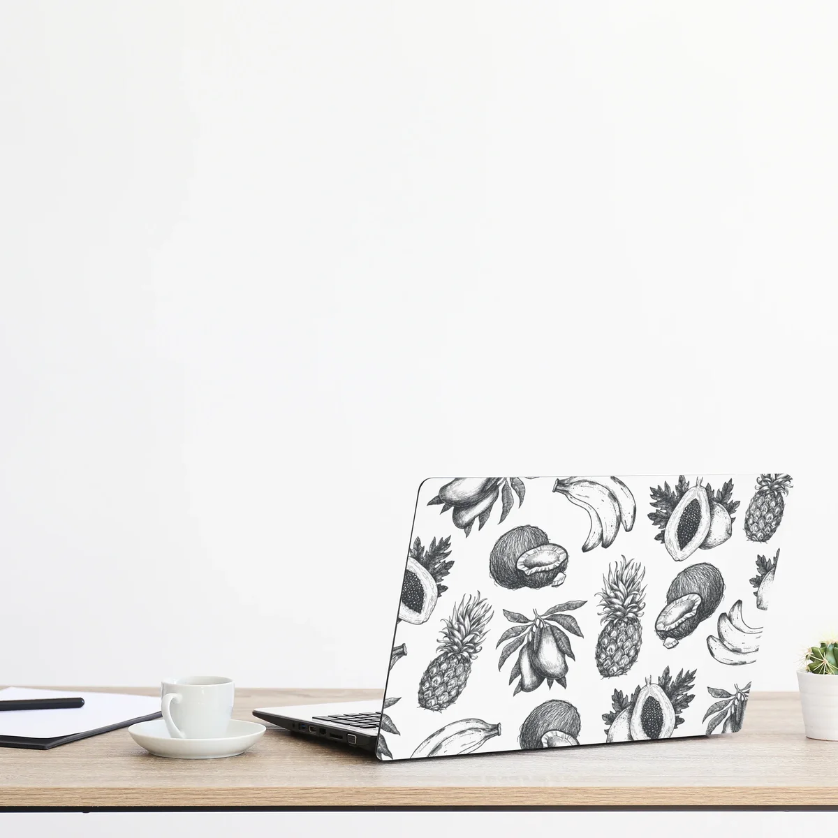 Laptop-Aufkleber handgezeichnetes muster tropischer früchte Laptop-Aufkleber handgezeichnetes muster tropischer früchte