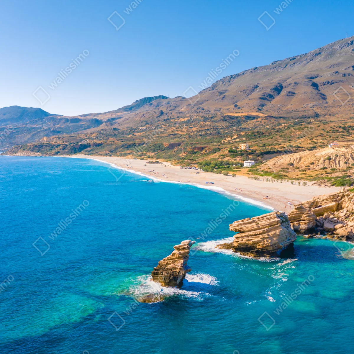 Naklejka na laptopa turkusowe wybrzeże panorama plaży Naklejka na laptopa turkusowe wybrzeże panorama plaży