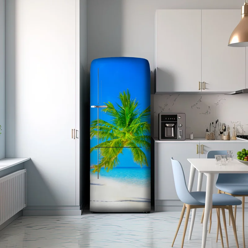Kühlschrankaufkleber traumhafte strandlandschaft auf den Malediven