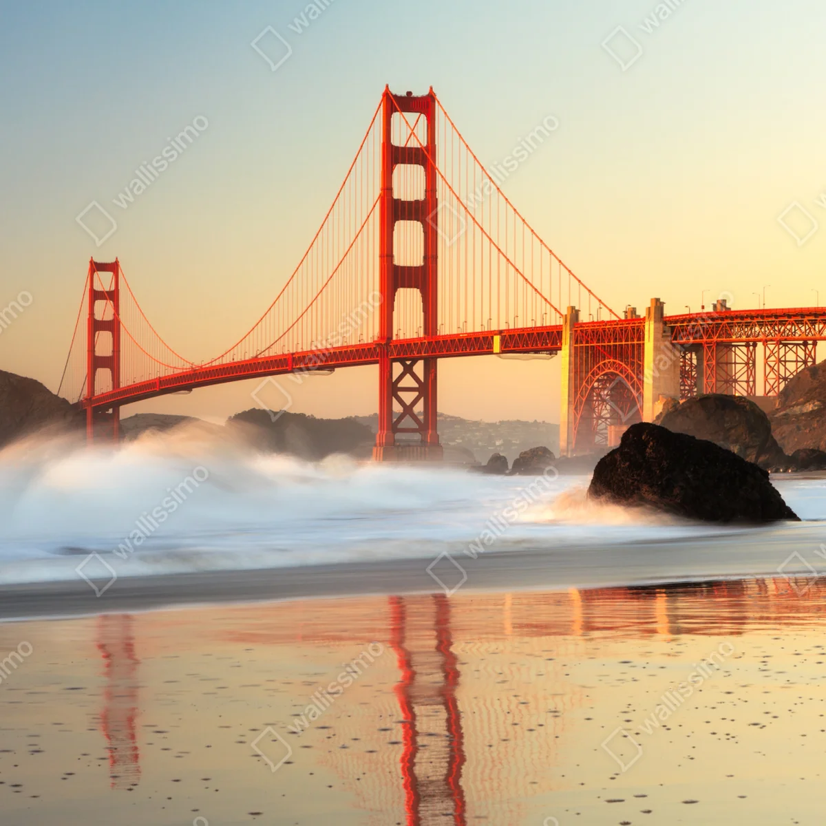 Kühlschrankaufkleber Golden Gate brücke bei sonnenuntergang Kühlschrankaufkleber Golden Gate brücke bei sonnenuntergang