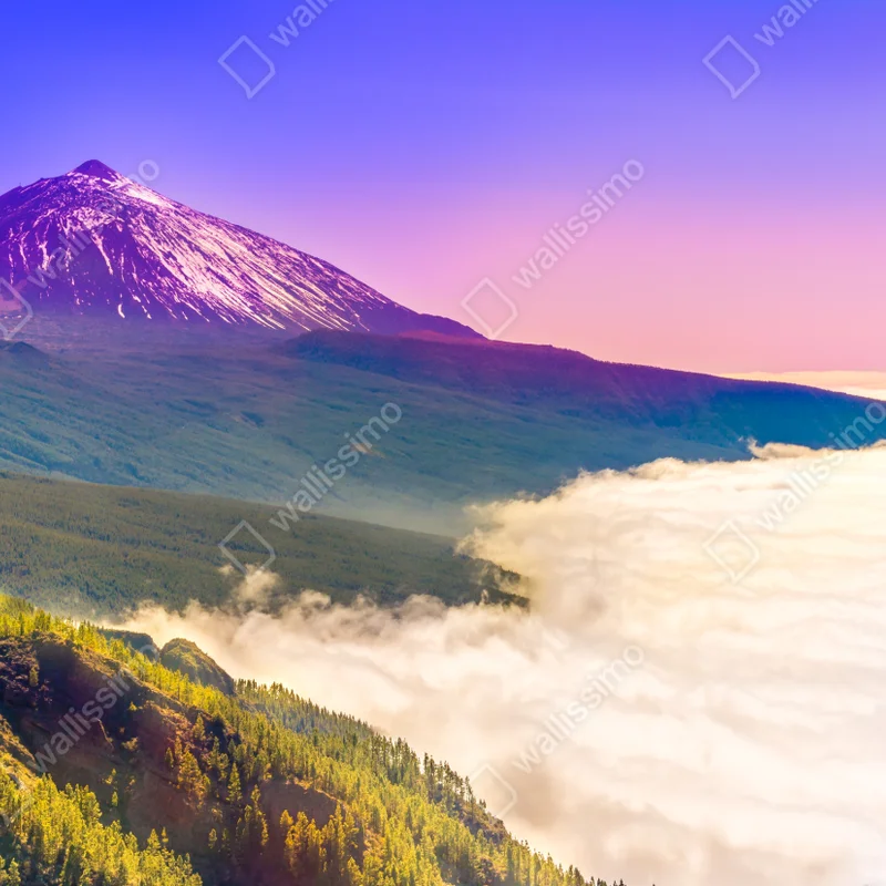 Fototapeta szczyt wulkanu Teide nad morzem chmur Fototapeta szczyt wulkanu Teide nad morzem chmur