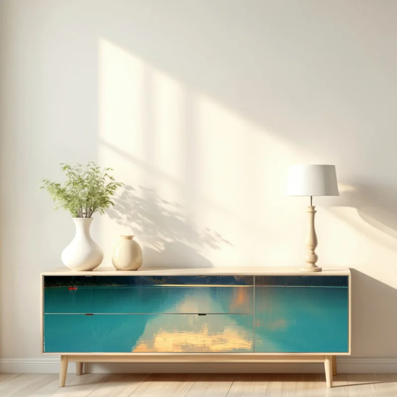 Repositionierbarer Aufkleber sonnenaufgang über Lake Louise, Banff Repositionierbarer Aufkleber sonnenaufgang über Lake Louise, Banff