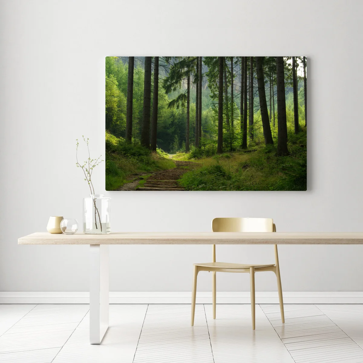 Leinwandbild ruhiger waldpfad Leinwandbild ruhiger waldpfad